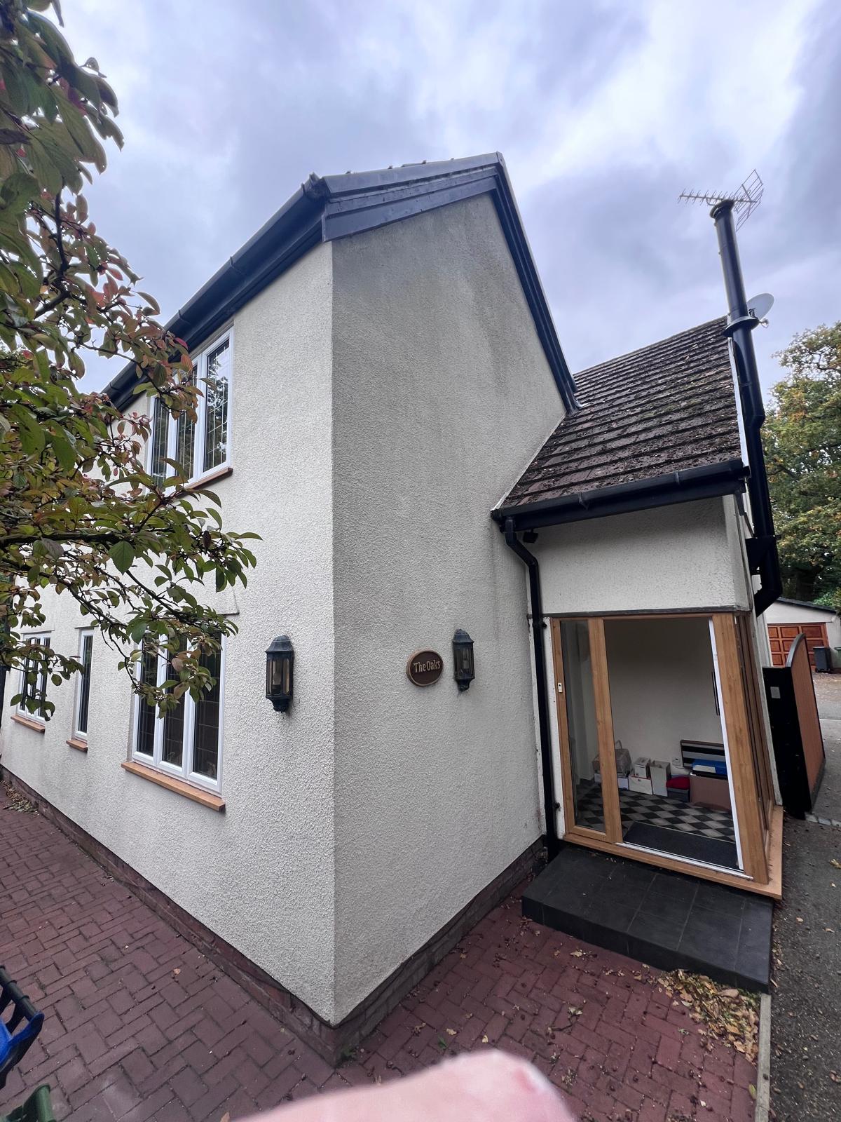Before: original elevation at The Oaks, pre-render